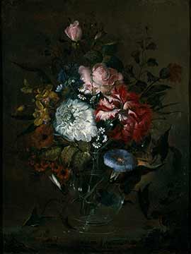 Музей Прадо, картины. Ромеро, Хуан Баутиста. Стеклянная ваза с розами