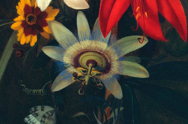 Натюрморт с лилиями и другими цветами. Зенф Карл Адольф