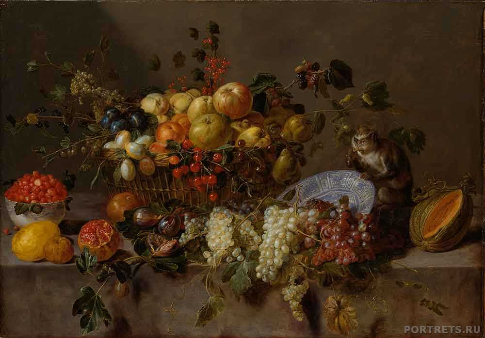 Файл:Adriaen van Utrecht - Still Life with Grapes - 1640s - Hermitage.jpg