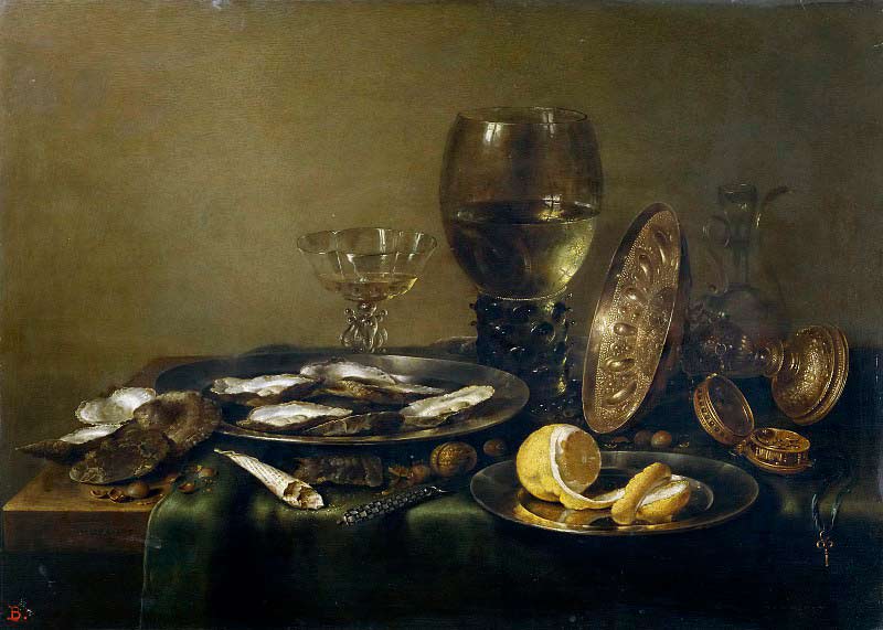 Музей Прадо, картины: Натюрморт с серебряной посудой и устрицами