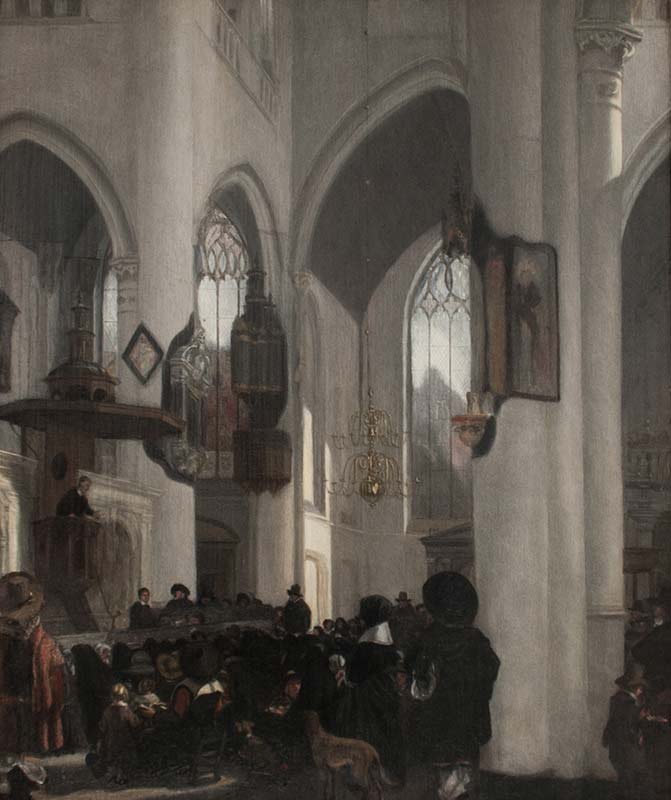 Интерьер готической церкви