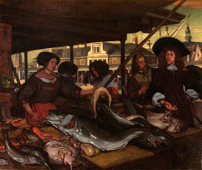 Рейксмюсеум в Амстердаме. Картины: рыбный рынок картина