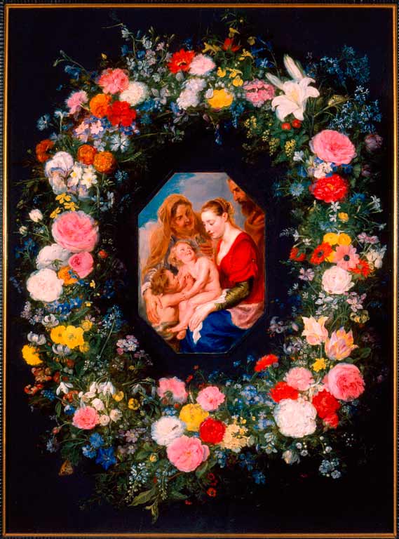 Натюрморты с цветами и фруктами. Святое семейство картина