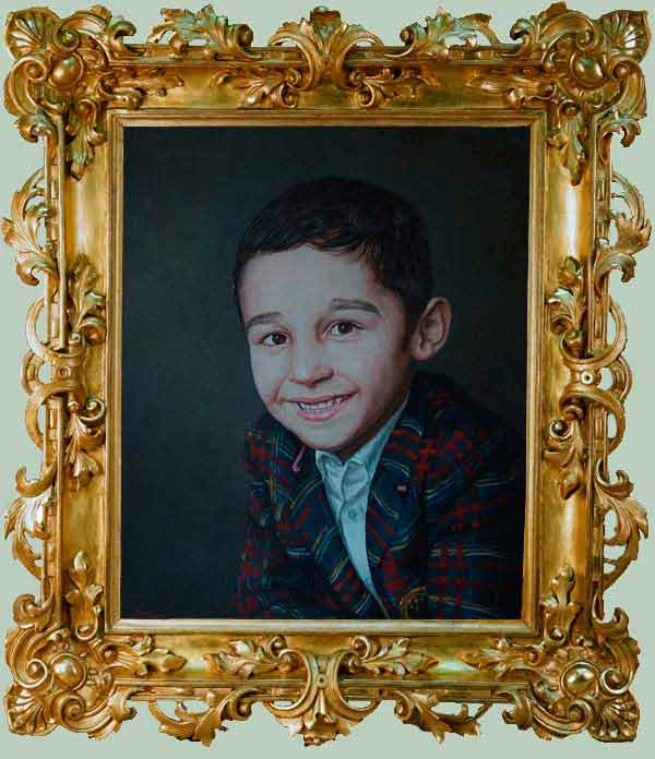 «Детский портрет в школьной форме» в раме. Виктор Дерюгин