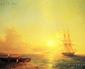 Картина Рыбаки на берегу моря. 1852 год. Копию напишет художник Виктор Дерюгин на холсте маслом. Полностью ручная работа